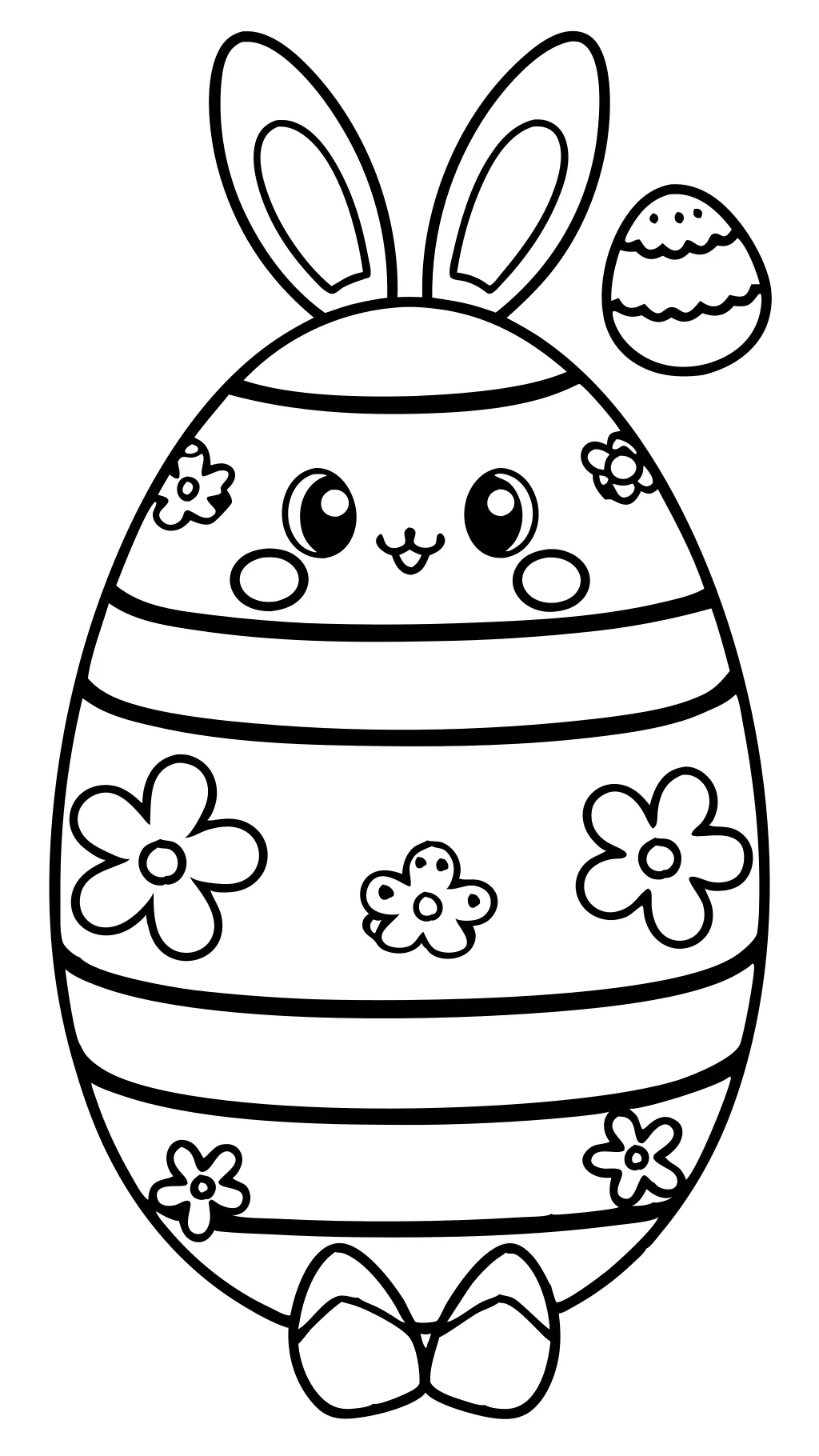 coloriages d’oeufs de Pâques mignons